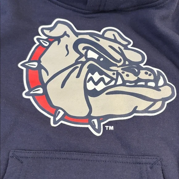 NWT [Gen2] Gonzaga Bulldogs NCAA Team Logo Pullover Hoodie Navy Blue Kids M 5/6 - Picture 4 of 10